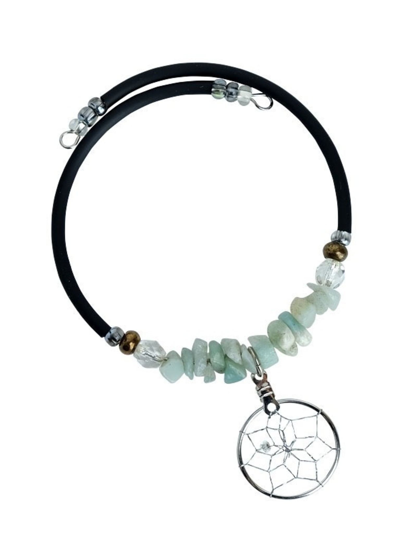 Dream Catcher Bracelet with Semi-Precious Stones - DCWR5