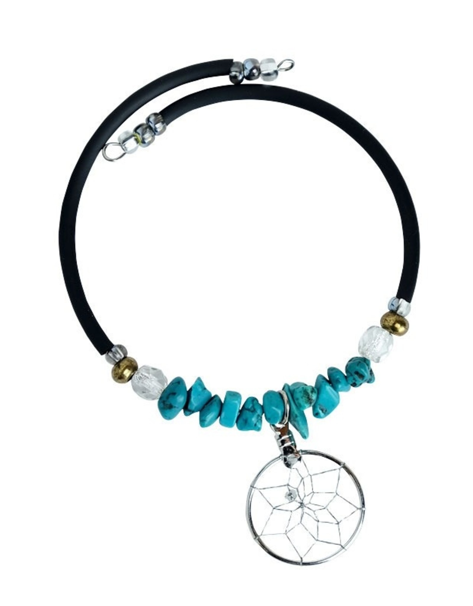 Dream Catcher Bracelet with Semi-Precious Stones - DCWR5