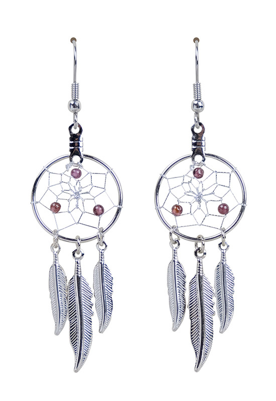 Amazon.com: Off White Dreamcatcher Dream Catcher Earrings Feathers Bead:  Clothing, Shoes & Jewelry