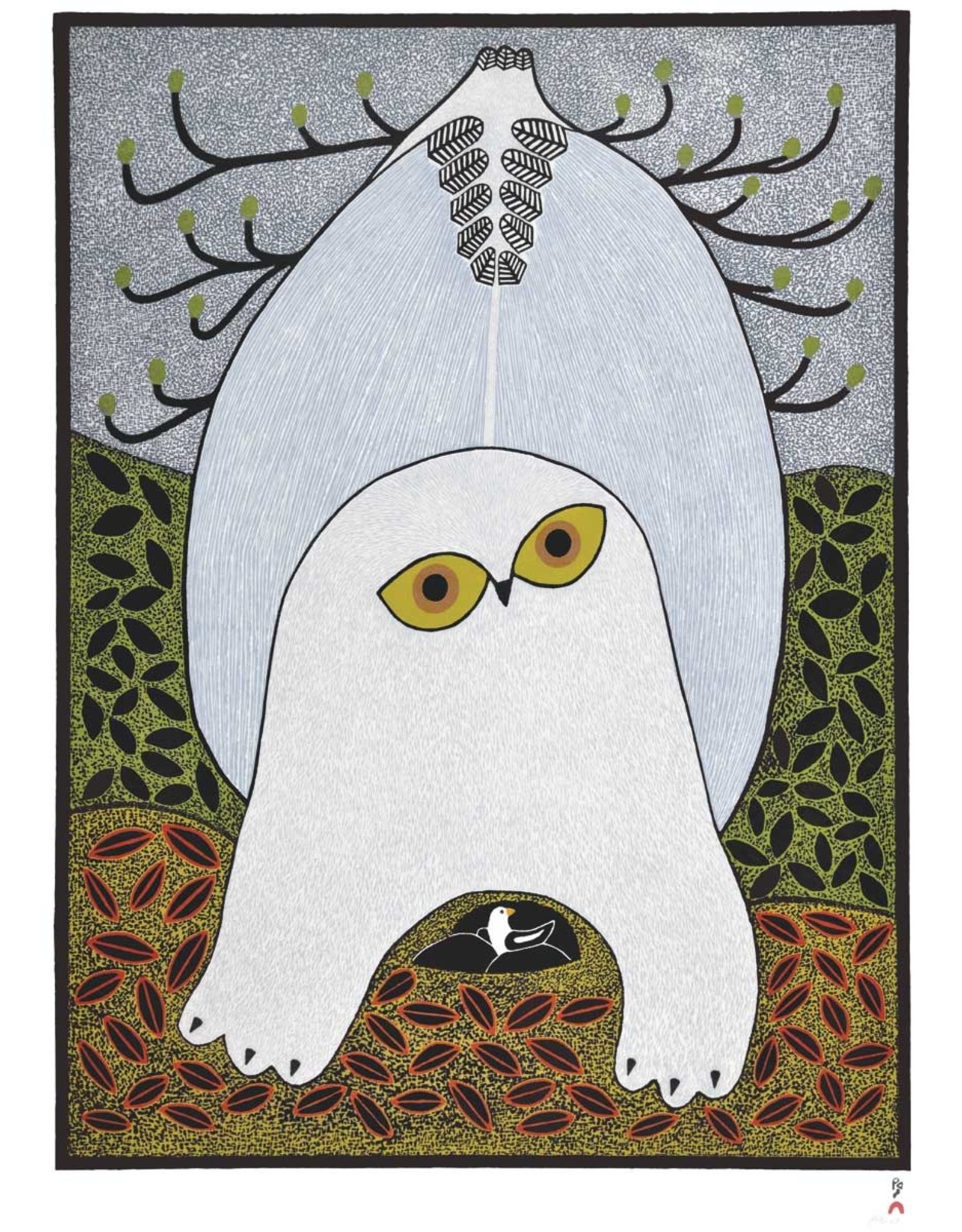 Opulent Owl par Ningeokuluk Teevee Carte