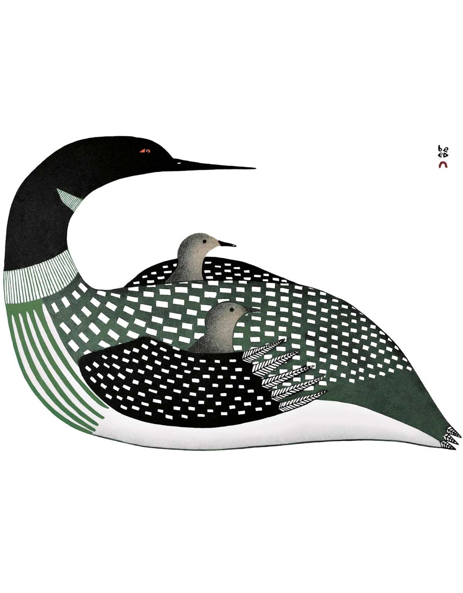 Cradled Loons by N. Teevee Card POD1266A