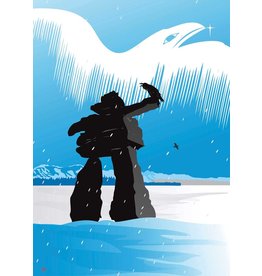 Inukshuk Winter par Mark Preston Carte