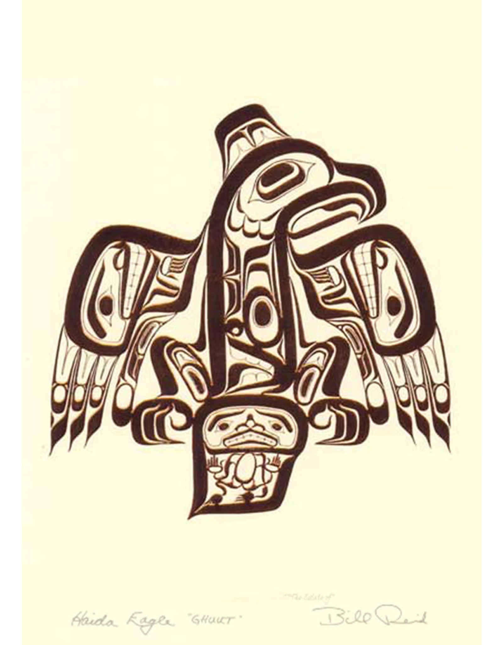 Haida Eagle Ghuut par Bill Reid Carte