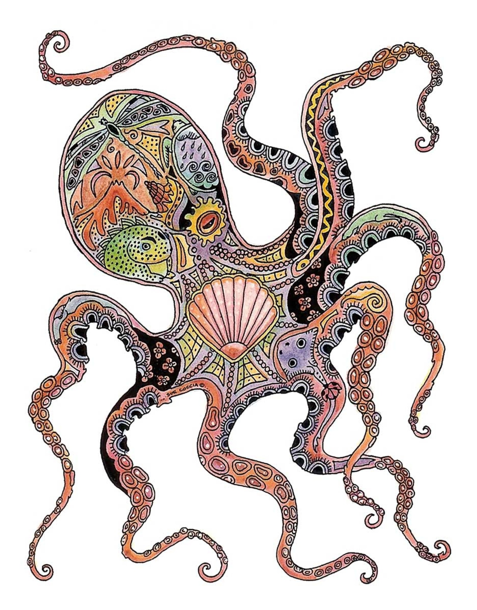 Octopus par Sue Coccia Carte