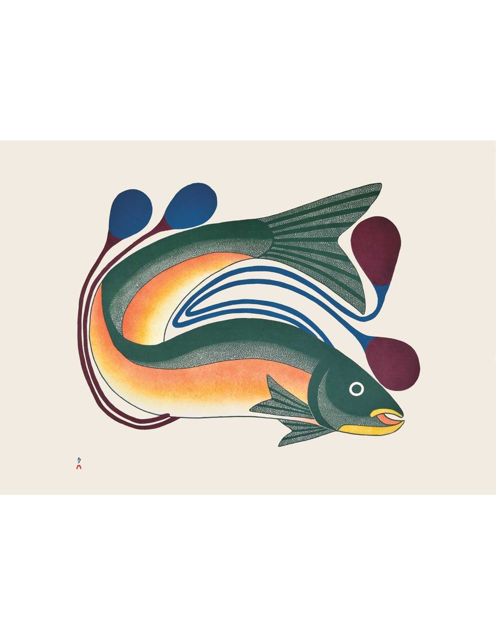 Iqalutsiavak (Beautiful Fish) par Kenojuak Ashevak Carte