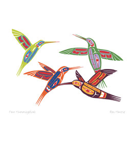 Four Hummingbirds par Ben Houstie Carte