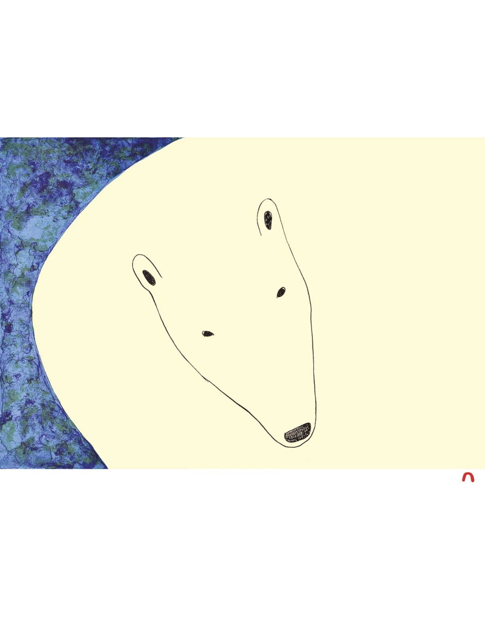 Curious Bear by Ningeokuluk Teevee Card
