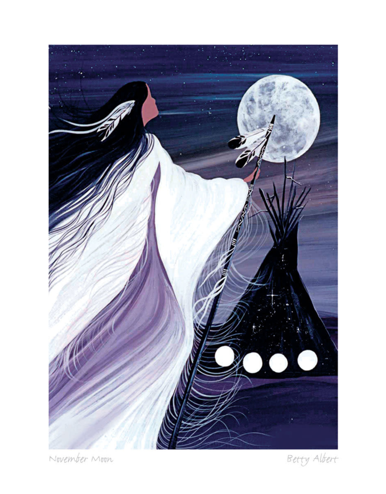 November Moon by Betty Albert Card