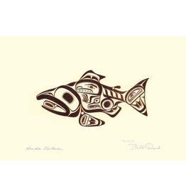Haida Salmon by Bill Reid Matted 7440