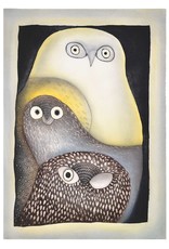 Owls in Moonlight by Ningeokuluk Teevee Matted