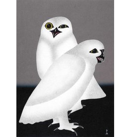 Unnuarsiut Uppiik (Night Owls) by Kananginak Pootoogook Matted