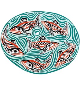 Swg'ag'aann-Sockeye Salmon Pool by Bill Reid Matted