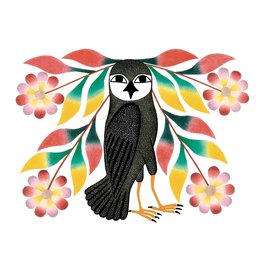 Owl's Bouquet, 2007 par Kenojuak Ashevak Encadrée