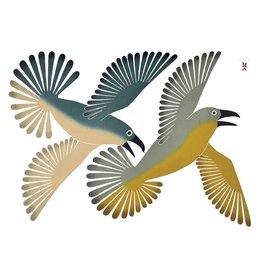 Dancing Ravens par Kenojuak Ashevak Encadrée