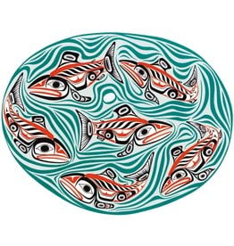 Swg'ag'aann-Sockeye Salmon Pool by Bill Reid Framed