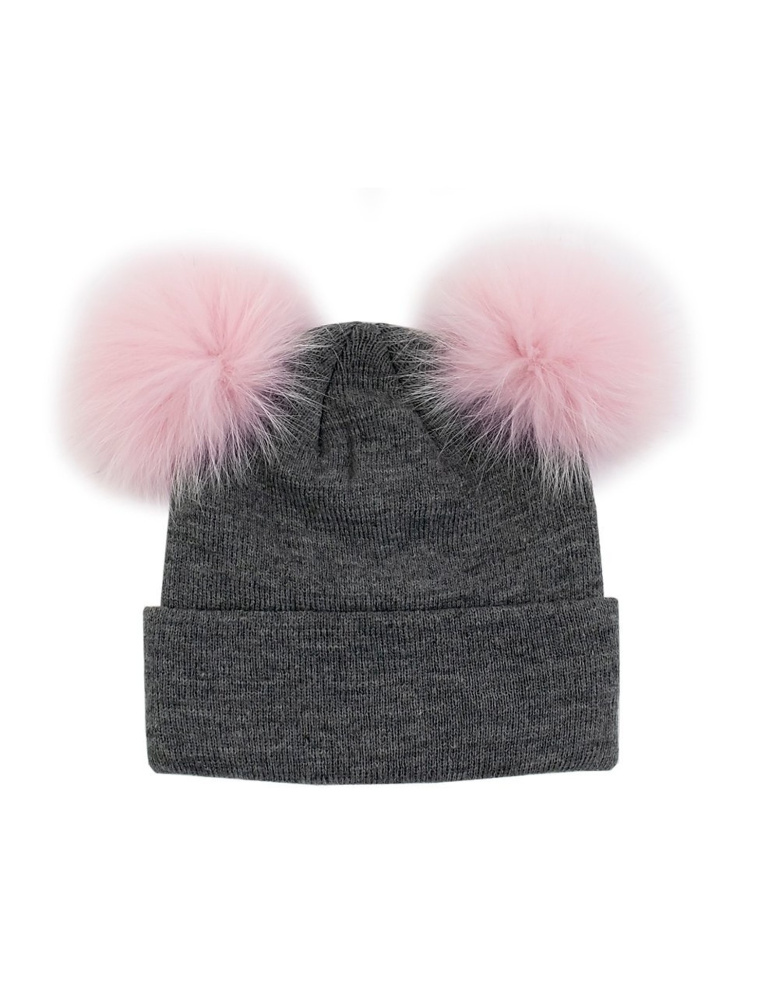 Tuque 2 Pom Poms Renard