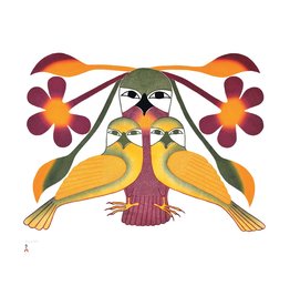 Resplendent Owls par Kenojuak Ashevak Carte