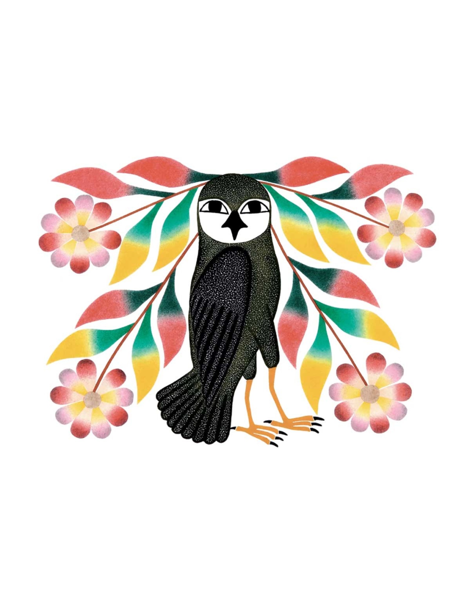 Owl's Bouquet par Kenojuak Ashevak Carte