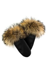 Raccoon Fur Leather Mitts