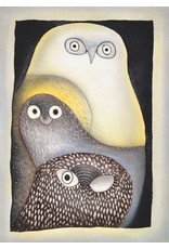Owls in Moonlight by Ningeokuluk Teevee card