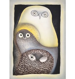Owls in Moonlight par Ningeokuluk Teevee carte
