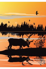 Caribou Sunset par Mark Preston Carte