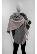 Wool Wrap with Fur