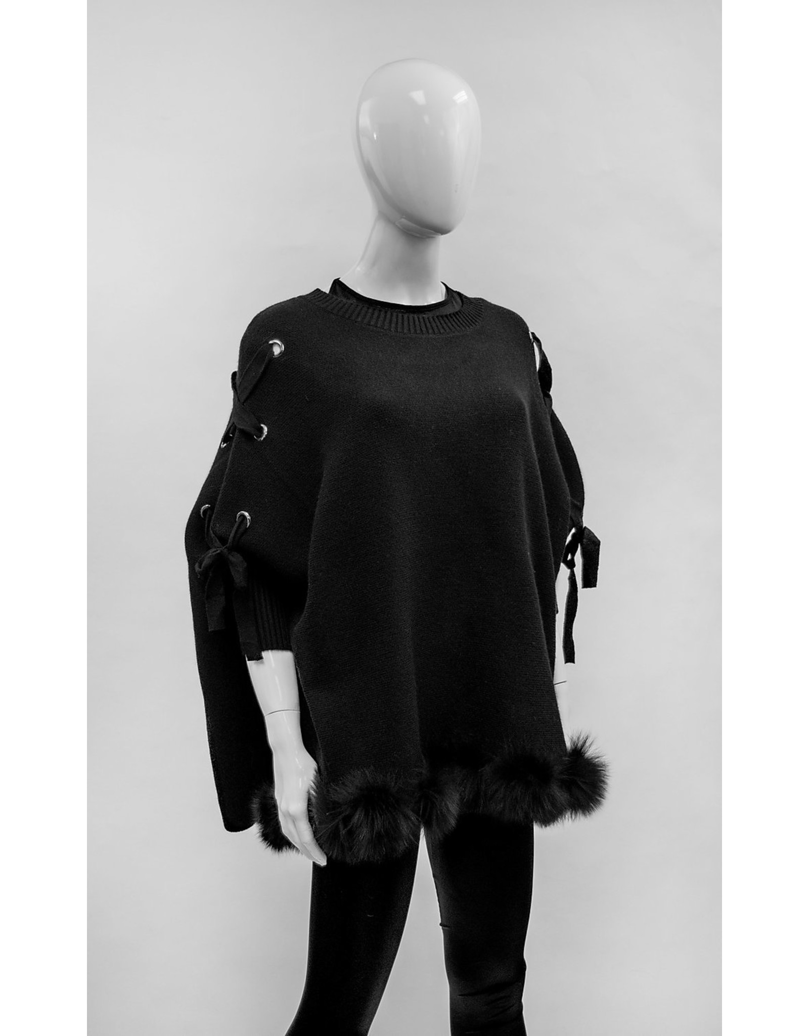 Poncho avec Bordure Renard