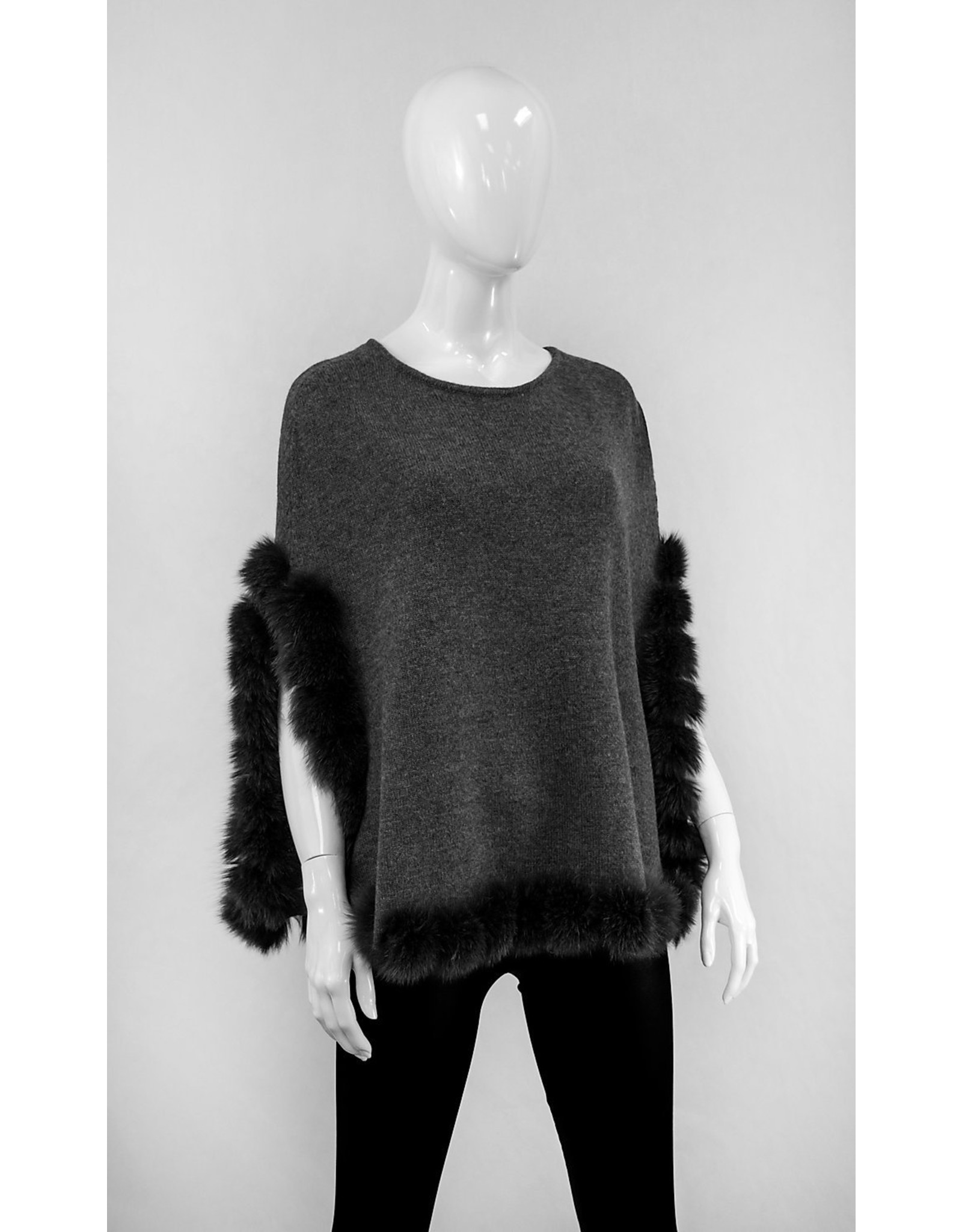 Poncho Laine avec Bordure Renard IMW47