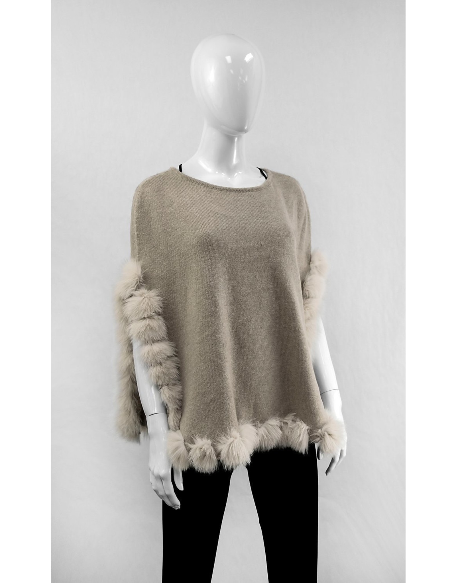 Poncho Laine avec Bordure Renard IMW47