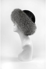 Leather Hat with Fox Trim