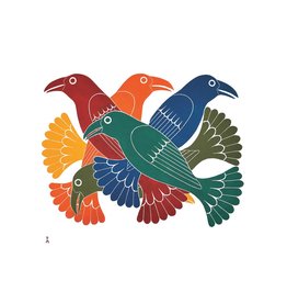 Spectacular Ravens by Kenojuak Ashevak Framed