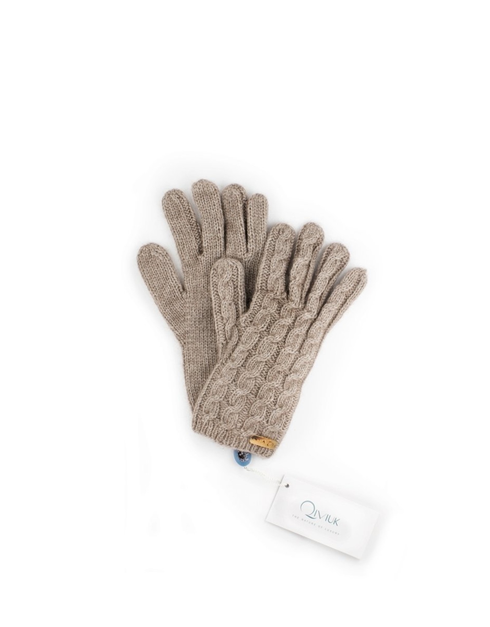 Cable Gloves - 45% Qiviuk 45% Merino 10% Silk