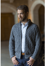 Tricot Robert Zippé - 45% Qiviuk 45% Merino 10% Silk