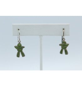 Boucles d'oreilles en Jade (Inukshuk)