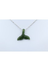 Jade Whale Tail Necklace Silver - JPS72
