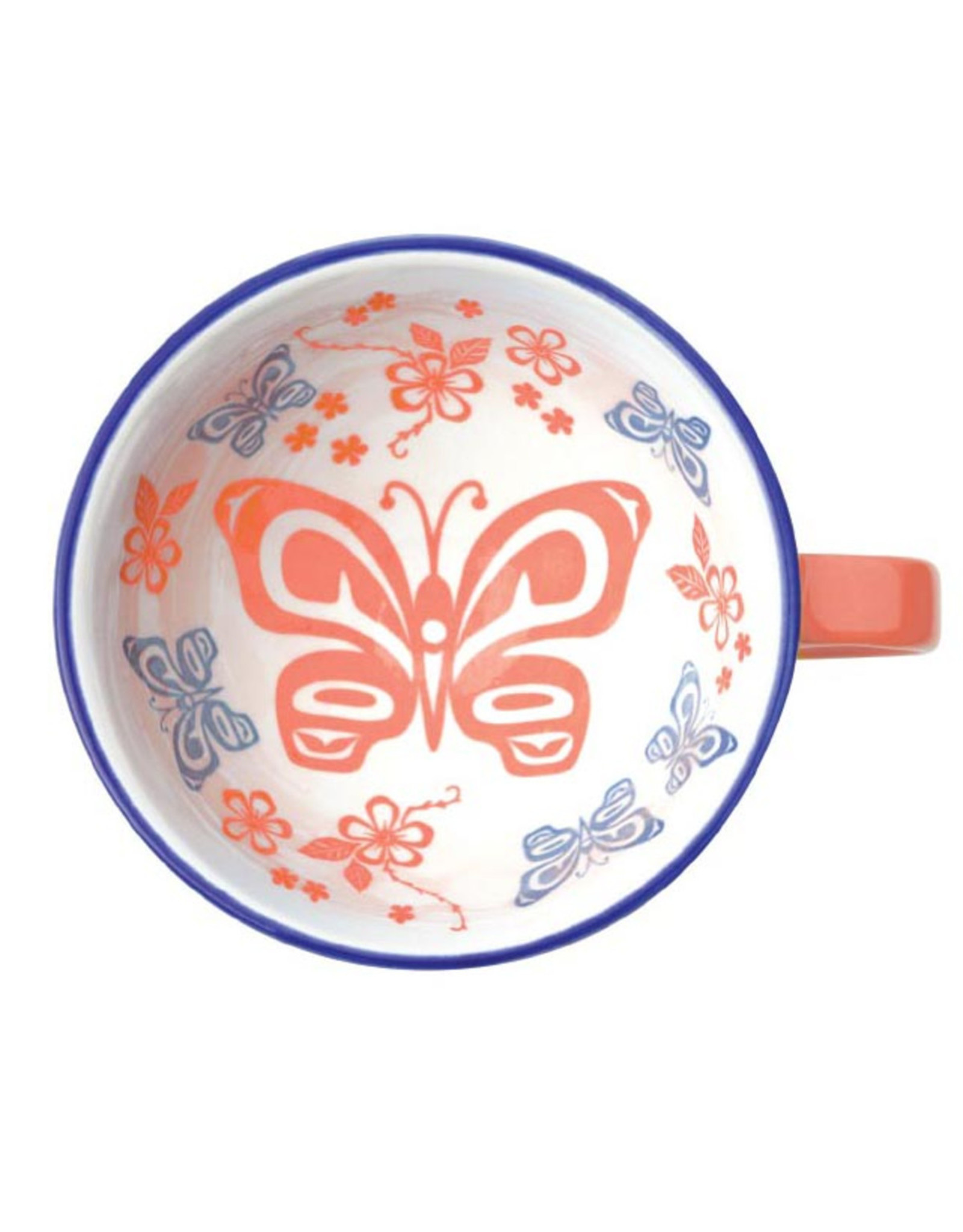 Tasse en Porcelaine - Butterfly and Wild Rose par Justien Senoa Wood