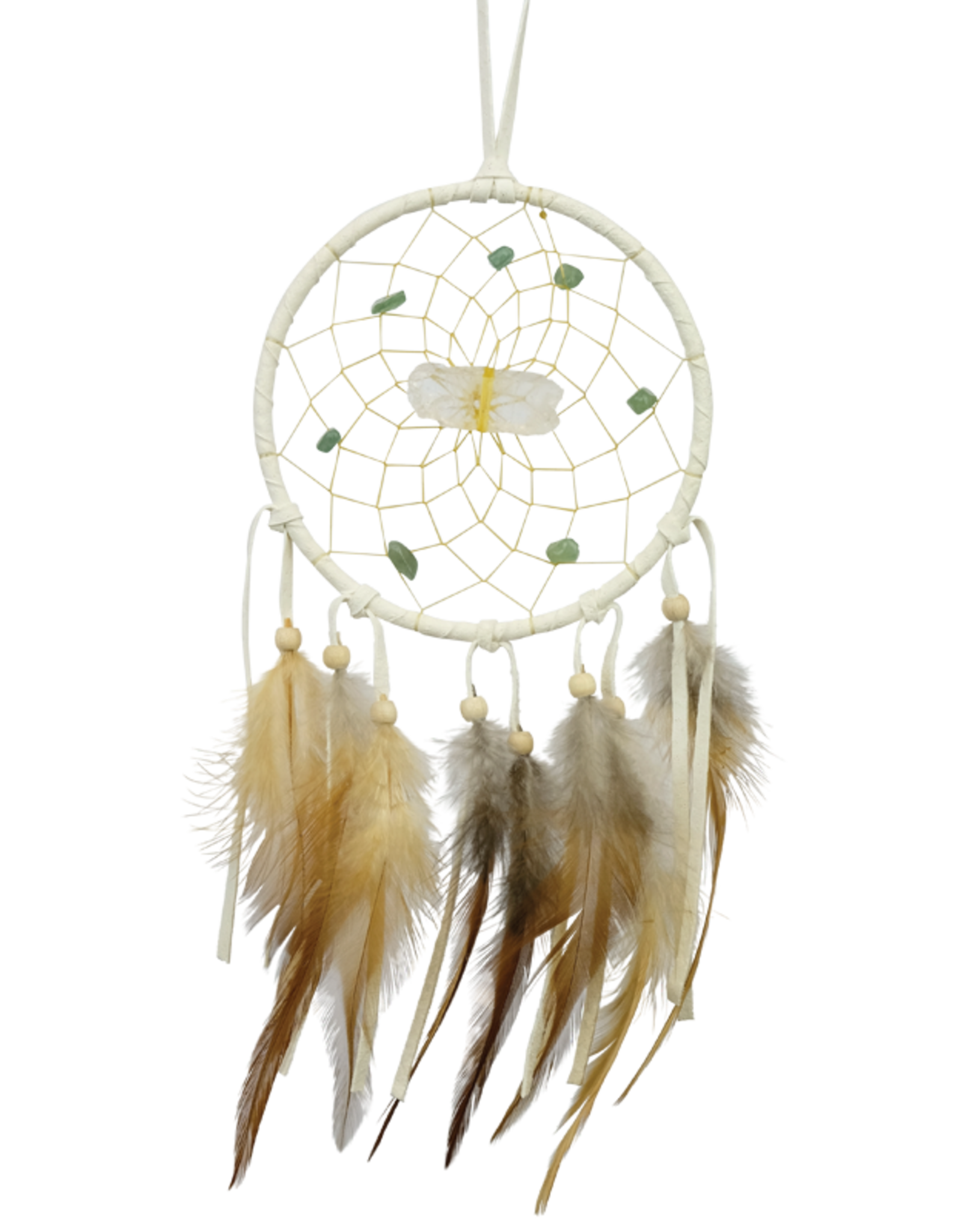 Vision Seeker Dream Catcher with Stones and Quartz - VS13