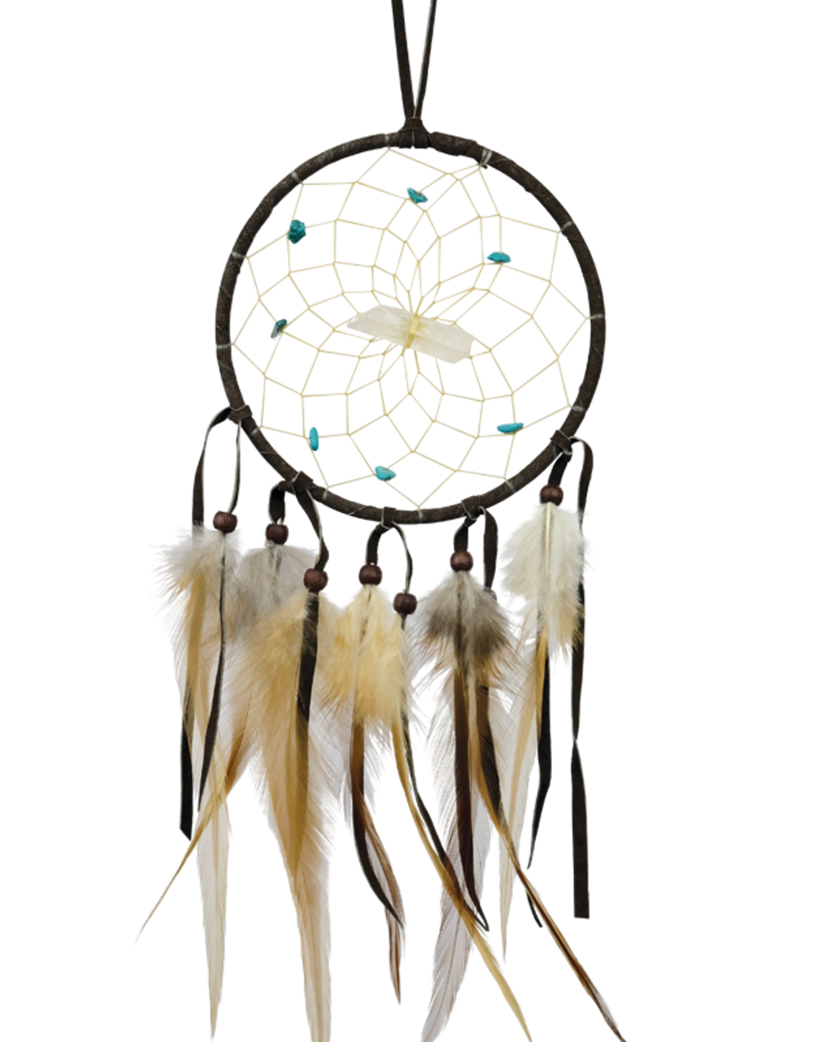 Vision Seeker Dream Catcher with Stones and Quartz - VS13