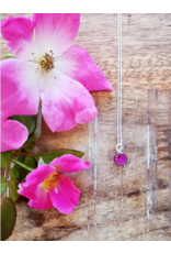 Collier Argent Rose Sauvage de l'Alberta 8mm - AB0108S