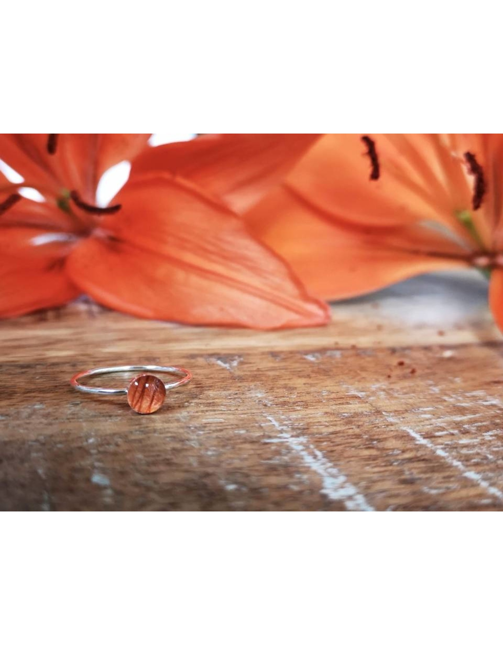 Saskatchewan Tiger Lily Stacking Ring - TLSR