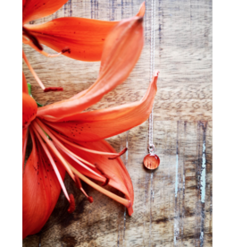 Tiger Lily 10mm Silver Necklace