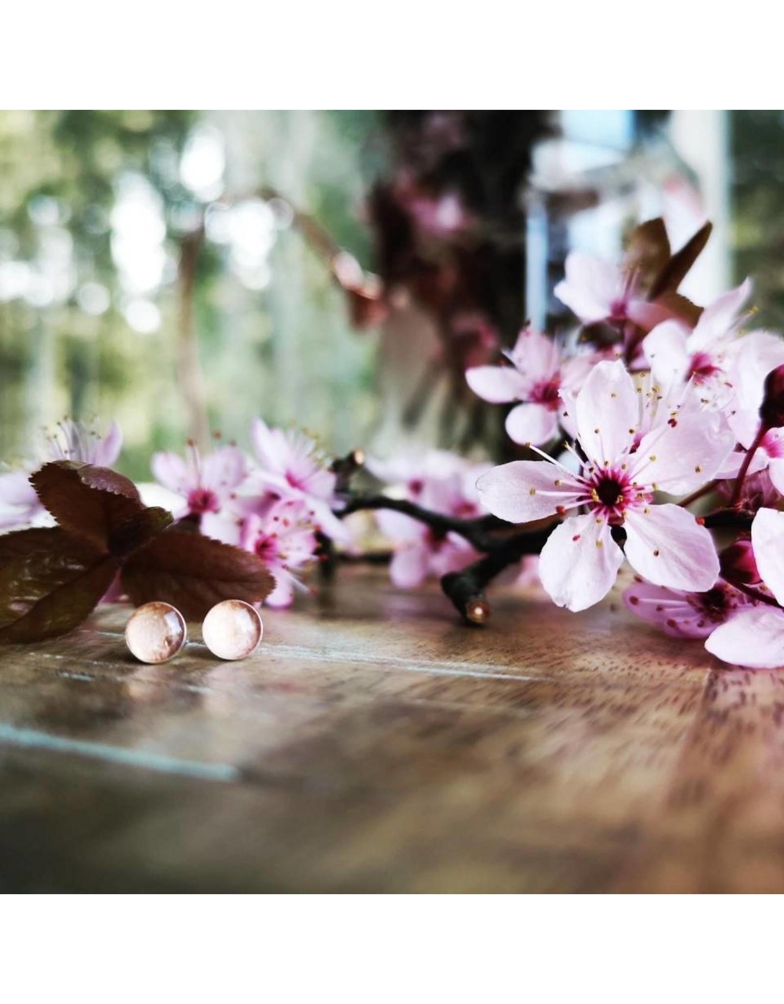 Boucles d'Oreilles Argent 5mm Fleur de Cerisier de B.C - VCB0505s