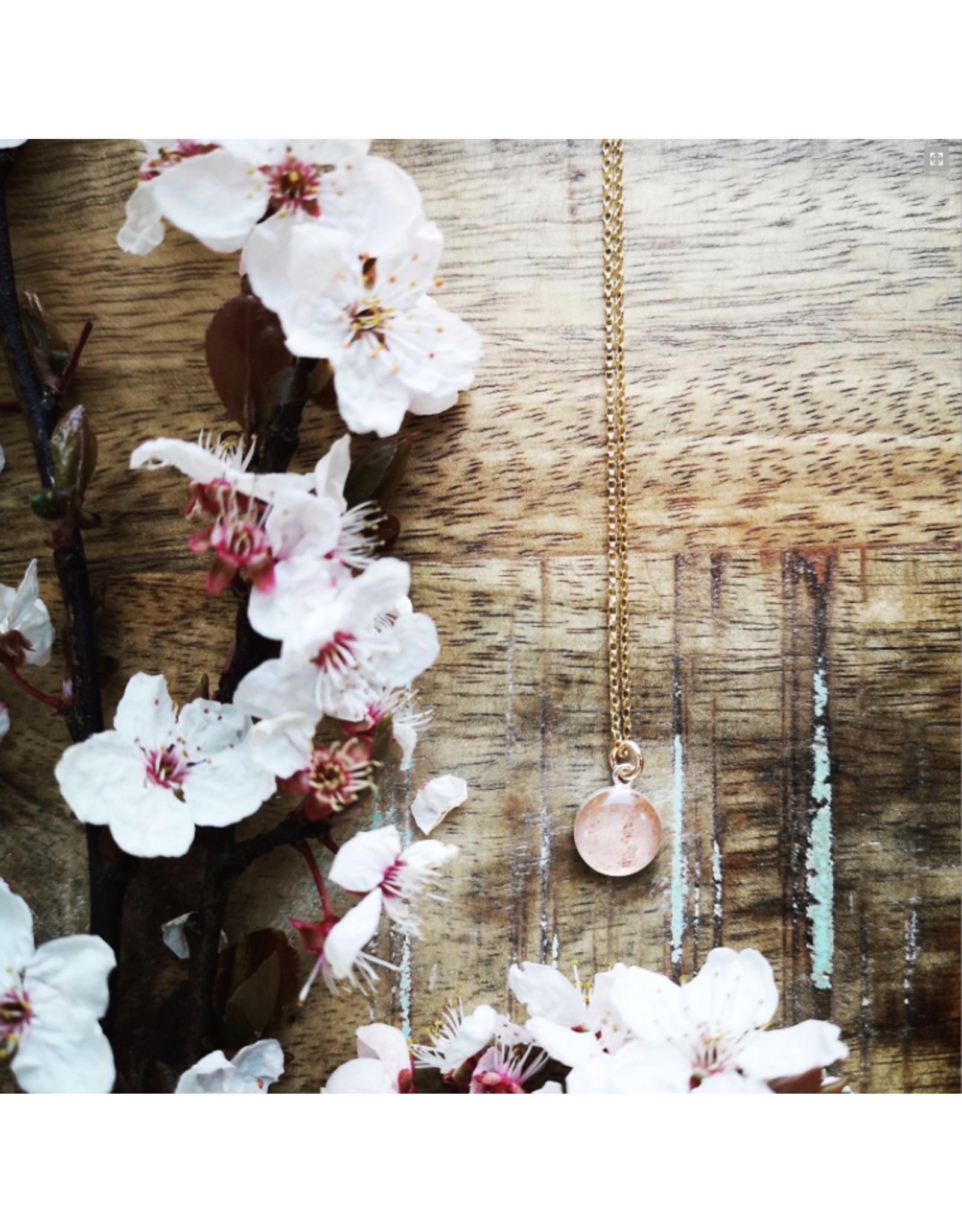 Collier Plaqué Or Fleur de Cerisier 10mm - VCB0110G