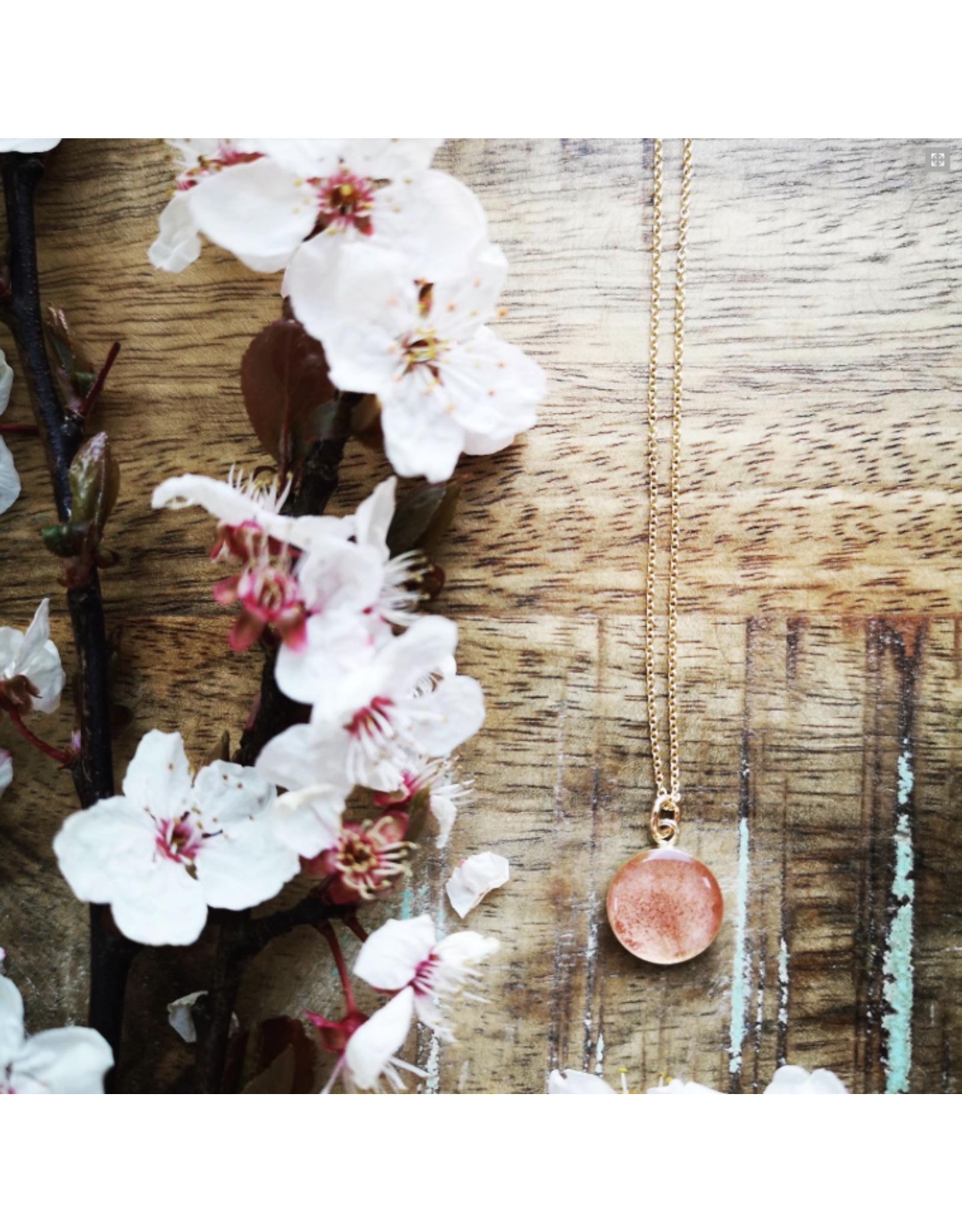 B.C Cherry Blossom 12mm Gold Necklace - VCB0112G