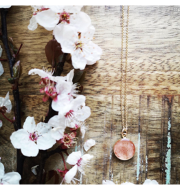 B.C Cherry Blossom 12mm Gold Necklace