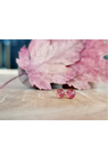 Boucles d'Oreilles Plaqué Or 4mm Feuille d'Érable  - ML0504G