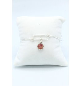 Maple Leaf Expandable Silver Bangle