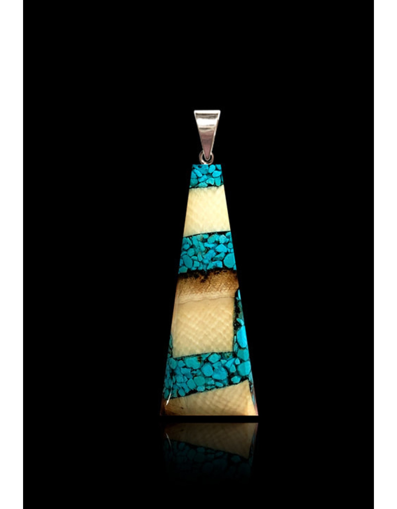 Dima Large Flare Necklace with Turquoise - DFT2