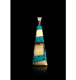 Collier Ivoire de Mammouth et Turquoise Large 'Dima'